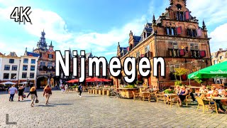 【4k】Nijmegen City Center Morning Walk, Netherlands Walking Tour (2021) | 4k l 60 UHD