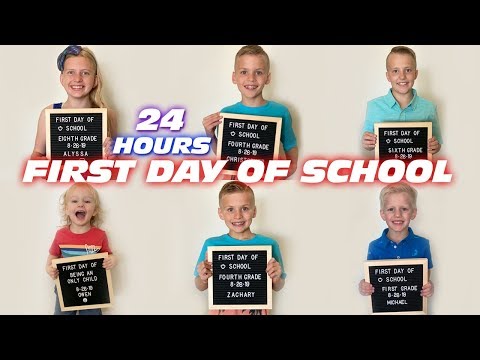 24 Hours with 6 Kids on the First Day of School!!