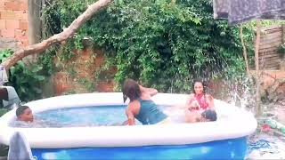 Vlog As Crianças Tomando Banho Piscina