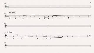 85 Major Scales Jam 1 8ve