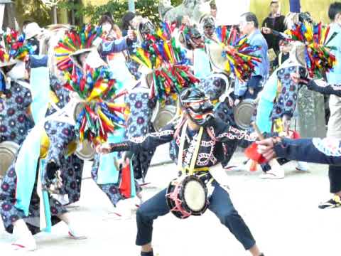 2009嬉野温泉秋まつり□伝統芸能温泉区面浮立（小学生の部）