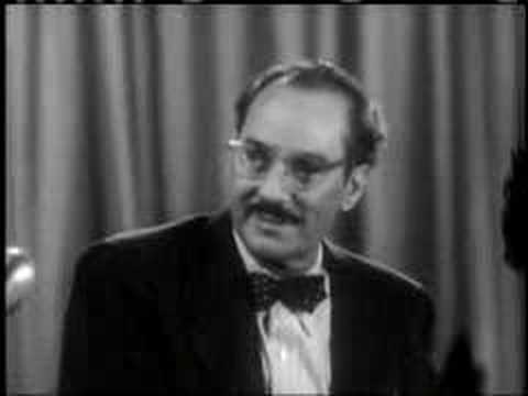Groucho Marx You bet your life clip Apr 4 2006 700 PM