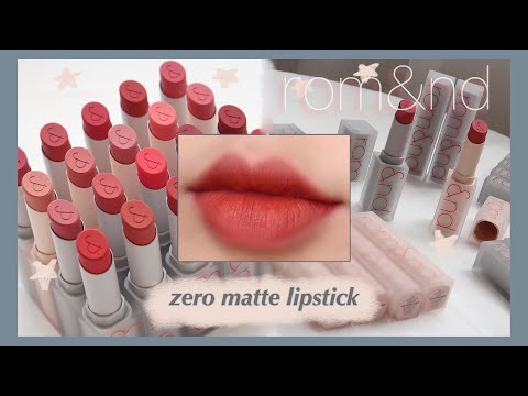 SWATCH FULL 20 MÀU ROMAND ZERO MATTE LIPSTICK | kieuchinh2706