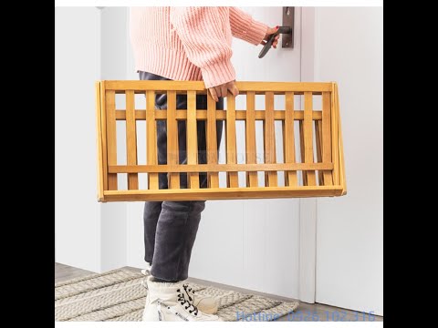 Kệ Để Giày Dép Nhiều Tầng Gỗ Tre, Gấp Xếp Gọn Nhẹ, Không Cần Lắp Ráp