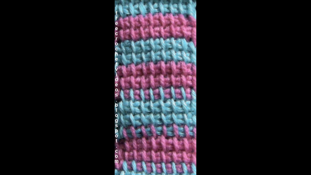 Change Color in Tunisian Crochet - YouTube