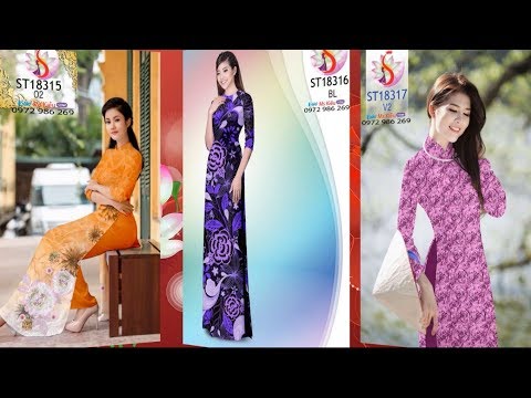 ÁO DÀI ĐẸP 2019 THỜI TRANG ÁO DÀI HOA HỒNG 💝 Vải Áo Dài S