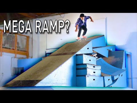 WE BUILT A MEGA RAMP IN OUR PRIVATE SKATEPARK!