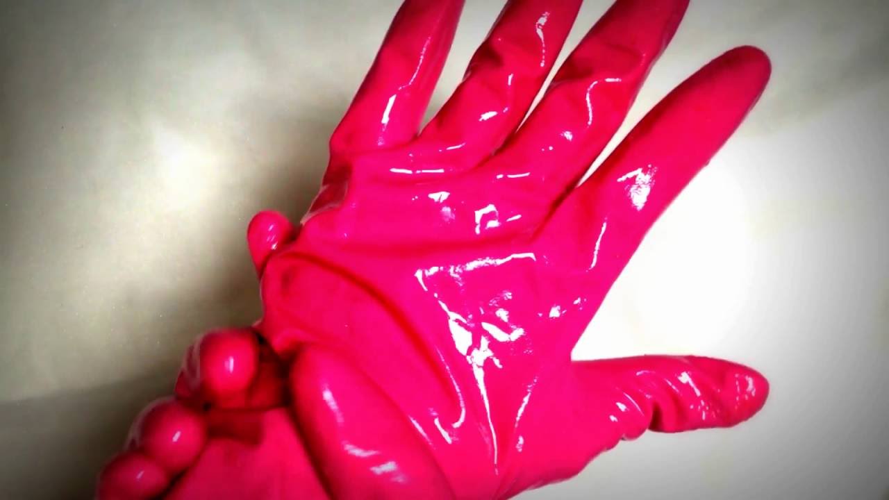 Latex gloves threesome