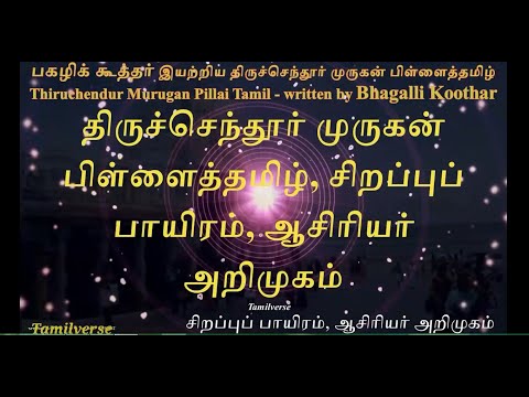 001 திருச்செந்தூர் முருகன் பிள்ளைத்தமிழ், சிறப்புப் பாயிரம், ஆசிரியர் அறிமுகம்