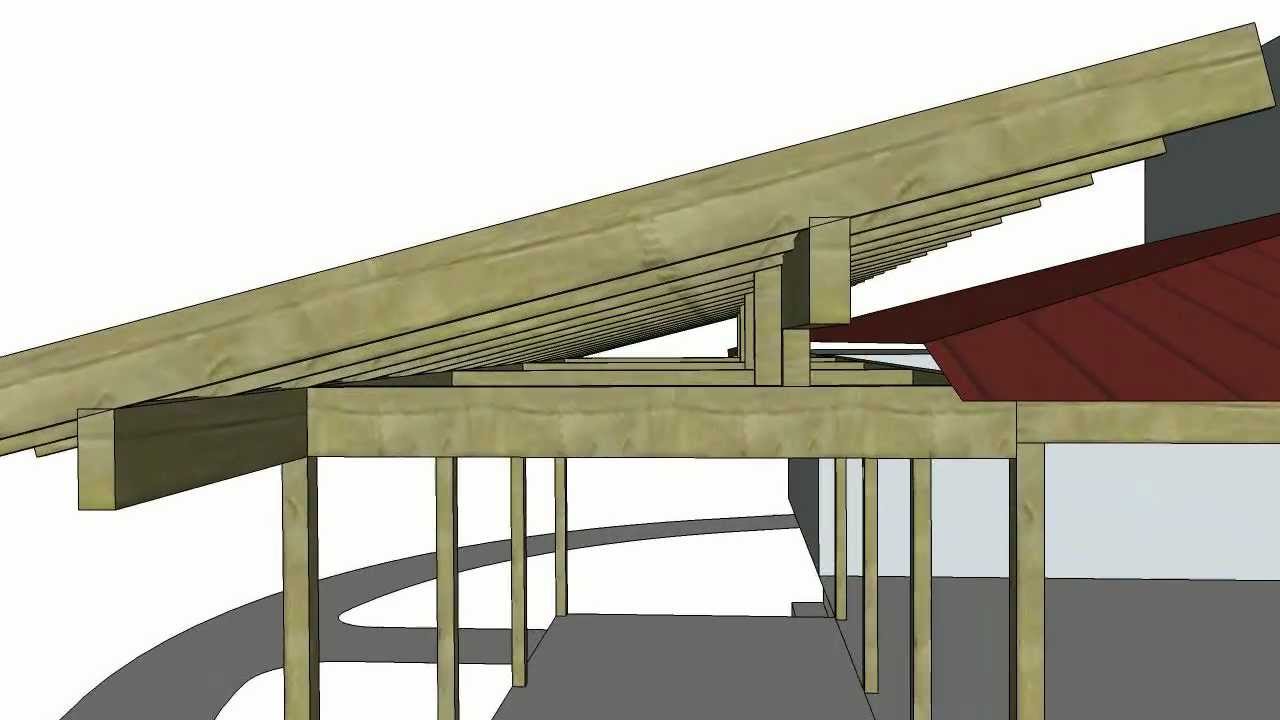 porch roof addition, SketchUp animation (1216) - YouTube