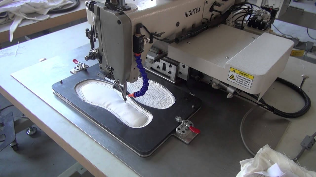 Máquina automática para coser suelas de zapatos - YouTube