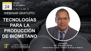 Webinar Ie Tecnologías Para La Producción De Biometano