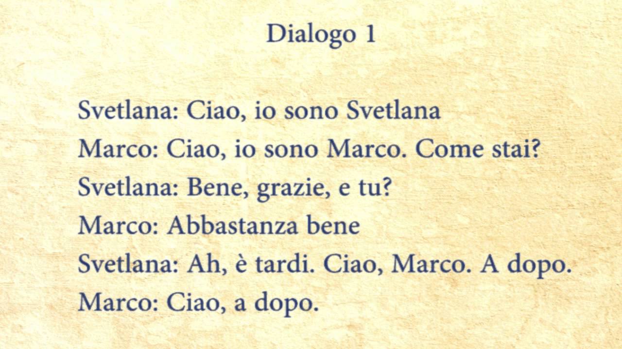 Dialogo italiano anale