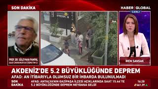 Antalya Açıklarında 5.2 Büyüklüğünde Deprem! Prof. Dr. Süleyman Pampal, Depremi 