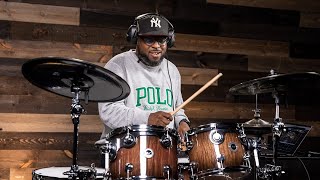 DWe Wireless Acoustic/Electronic Convertible Drum Set | Demo and Overview with Gerald Heyward