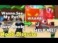 Noob Disguise With Kraken & Lord Shock! Scaring People! Noob Trolling - Bubble Gum Simulator