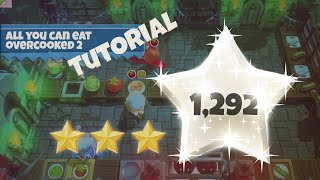 Overcooked 2 Tutorial 4 Stars 4 Players 1,292 Points, All You Can Eat