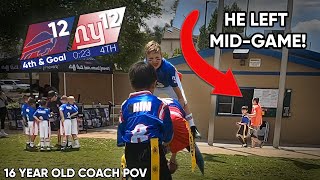 His First Time Playing Qb... Pov 16 Year Old Coach Bills Vs Giants Rematch
