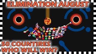 Marble Race Elimination - Top 50 Countries By Watch Time For August 2019 - Algodoo