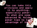 Advanced NL Holdem Poker Tips - I Bet You Aren't Doing This