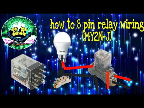 how to 8 pin relay wiring (MY2N-J) #8pinrelay #MY2N