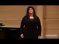 Carnegie Hall Vocal Master Class: Strauss's  "September," from Vier letzte Lieder