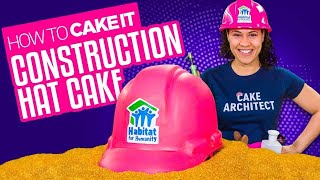 How To Make a Pink Construction Hat out of Vanilla CAKE! | Yolanda Gampp | How To Cake It