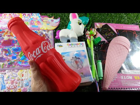 Hộp bút dẻo Cocacola, kem/Sticker hologram/Sổ nước/Sổ ma thuật/Búp bê/Bút dạ quang 19/12/2019