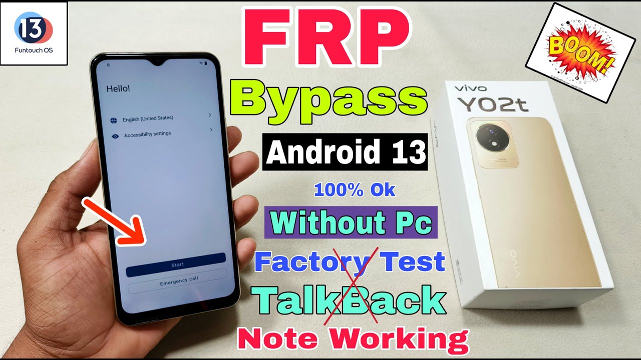 Vivo Y02t FRP Bypass Android 13 | New Trick | Talkback, Vivo Y02t FRP Bypass Android 13 | New Trick | Talkback,