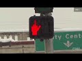 Crosswalk signal gives a middle finger Spokane Washington