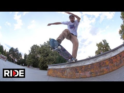 Skateboarding Stalin Plaza in Prague, Czech Republic