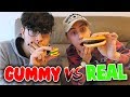 GUMMY FOOD VS REAL FOOD CHALLENGE!
