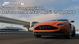 Forza Motorsport 7 - Aston Martin DB11 Sound Comparison - Before and After April 2 Update