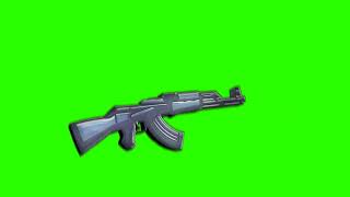 3D Ak-47 Green Screen