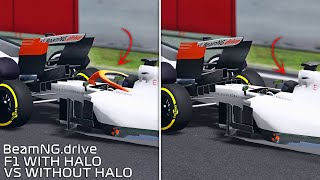 FORMULA 1 CAR WITH HALO VS WITHOUT HALO | BeamNG.drive | Fr17