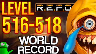 R.e.p.o. Solo World Record Level 516-518 3 Levels No Recharging Items Challenge