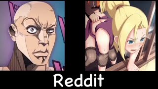 Anime vs Reddit (the rock reaction meme) | Naruto shippuden