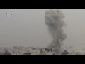 Raw: Planes Bomb Damascus Suburb
