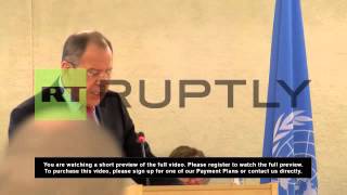 Switzerland Russian Troop Deployment Only To Protect Human Rights - Lavrov