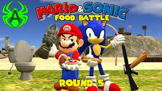 Mario Vs Sonic Food Battle - Round 5