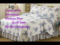 Melissa Blue and White Floral Quilts Collection - CertaintyStores.com