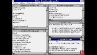 Initiation A Windows 3.11 - Sysedit Lediteur Des Fichiers Du Systeme
