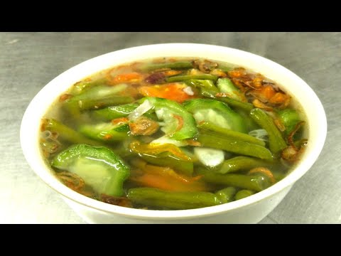 Resep sayur bening gambas dan kacang panjang paling mudah