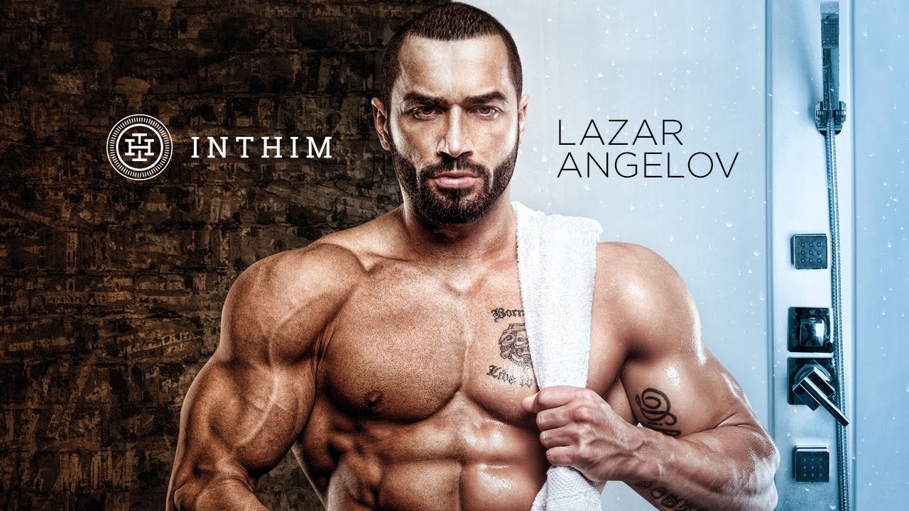 Hot Abs Model Lazar Angelov Working Out for Shoulders