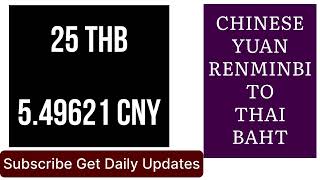 Chinese Yuan Renminbi To Thai Baht Exchange Rates Today 22 August 2025