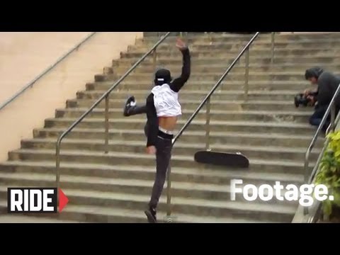 Nyjah Huston Dodges Cops & Frontside Bluntslides La Jolla 18