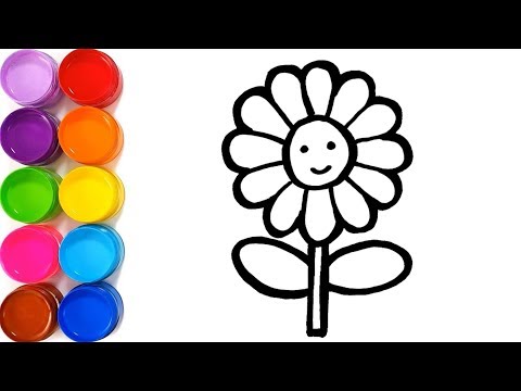 Vẽ Và Tô Màu Bông Hoa | Bé Học Tô Màu | ToyTocToc Art ☆
