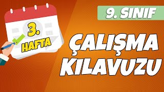 9. Sinif Çalişma Kilavuzu 3. Hafta 2022