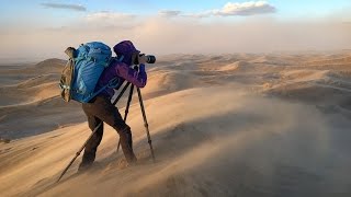 Erin Babnik Photographing Dunes In Gale Force Winds Erin Babnik Photographing Dunes In Gale Force Winds