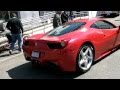 [HD] Ferrari 458 Italia flaps open and Ferrari California huge acceleration!!!